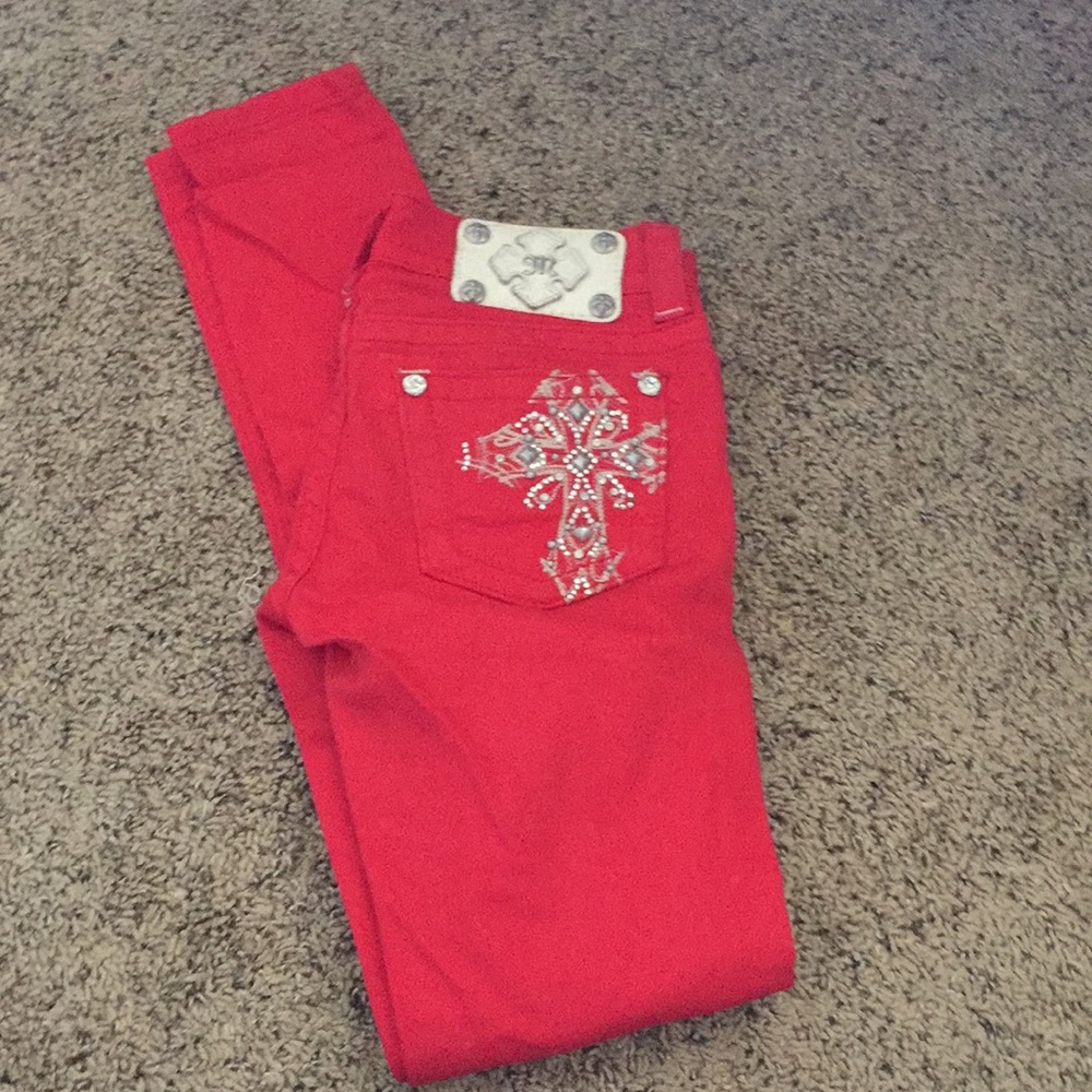 Miss me red jeans size 24